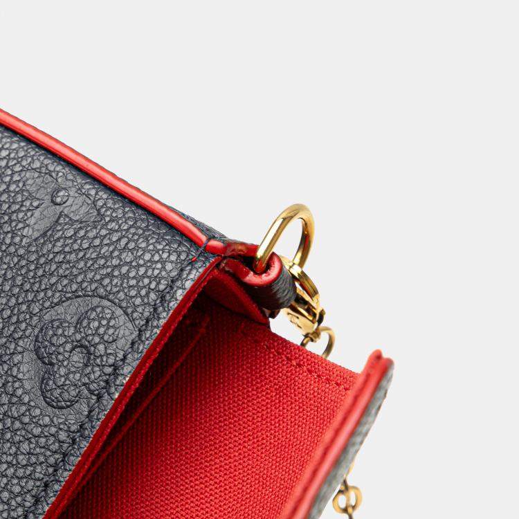 Pre Owned Louis Vuitton Navy Blue Monogram Empreinte Pochette Felicie