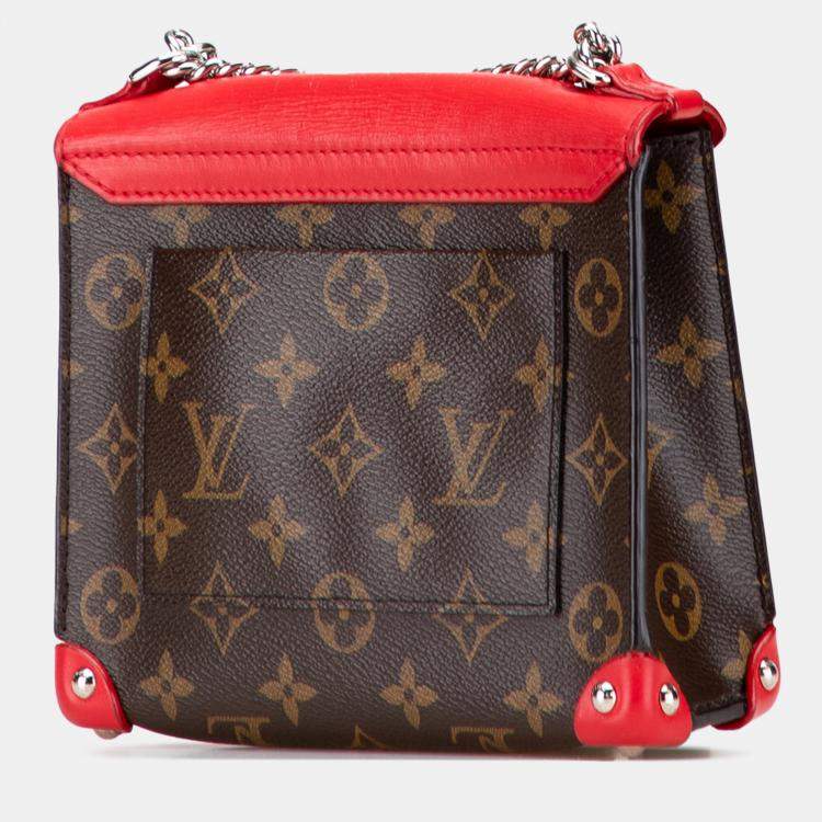 Pre Owned Louis Vuitton Brown Monogram Tribal Mask Pochette PM