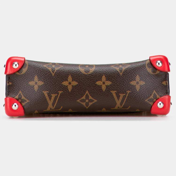 Pre Owned Louis Vuitton Brown Monogram Tribal Mask Pochette PM