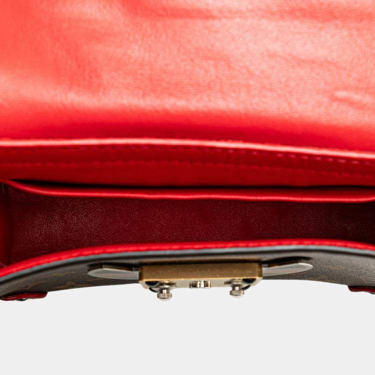 Pre Owned Louis Vuitton Brown Monogram Tribal Mask Pochette PM