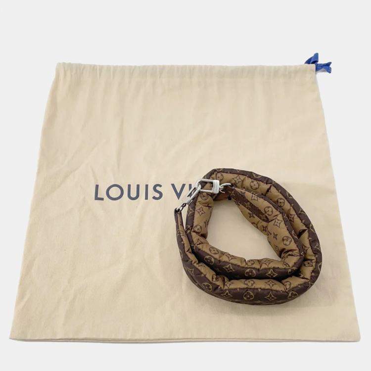 Pre Owned Louis Vuitton Speedy Bandouliere Silver Recycled Metallicnylon Monogram Size 25