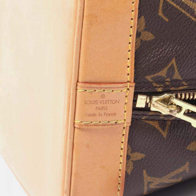 Pre Owned Louis Vuitton Alma Pm Handbag M51130 Monogram Canvas Leather Brown Used Women Lv