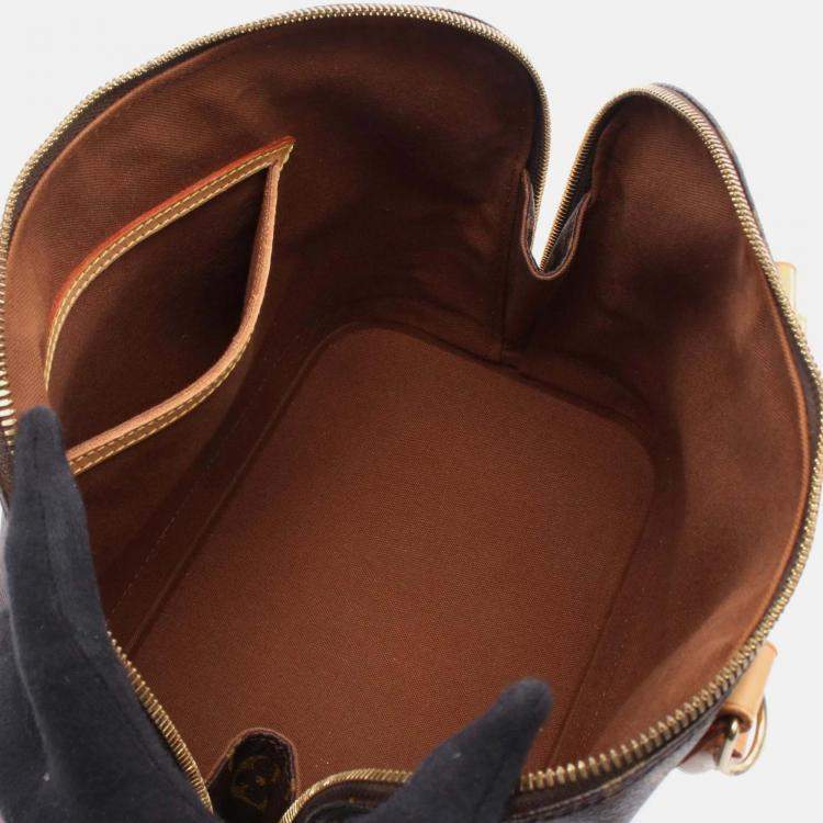 Pre Owned Louis Vuitton Alma Pm Handbag M51130 Monogram Canvas Leather Brown Used Women Lv