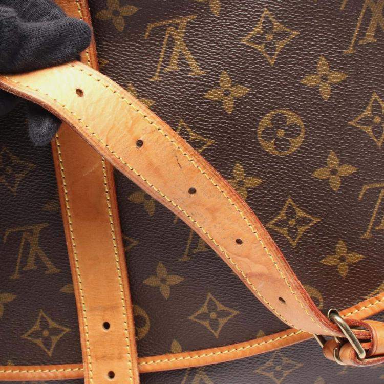 Pre Owned Louis Vuitton Saumur 35 Shoulder Bag M42254 Monogram Canvas Leather Brown Used