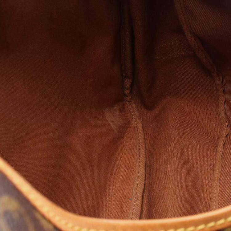 Pre Owned Louis Vuitton Saumur 35 Shoulder Bag M42254 Monogram Canvas Leather Brown Used