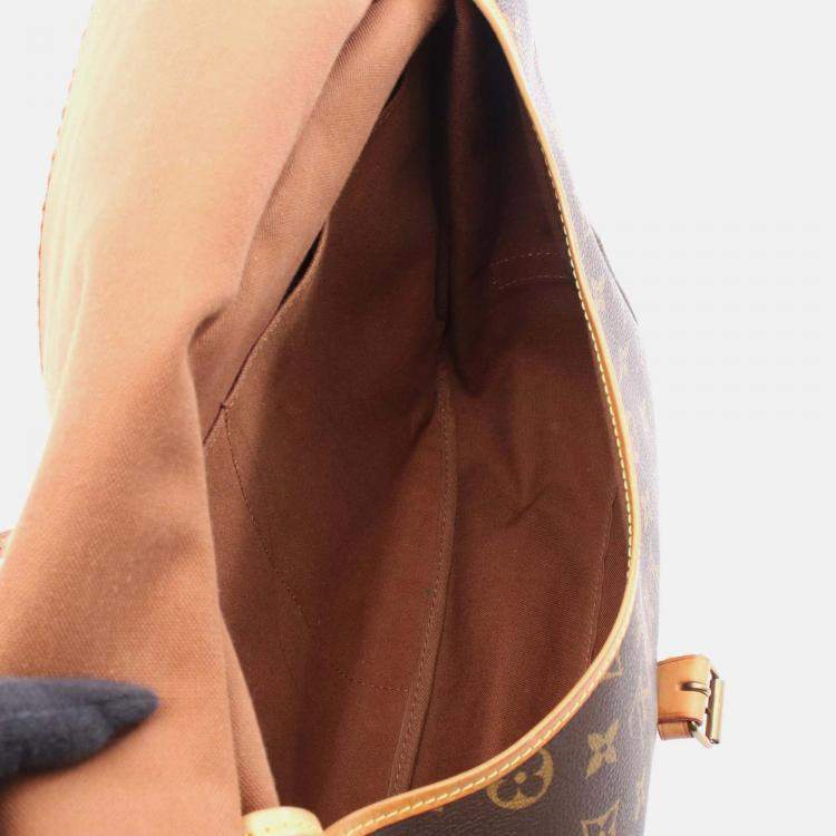 Pre Owned Louis Vuitton Saumur 35 Shoulder Bag M42254 Monogram Canvas Leather Brown Used
