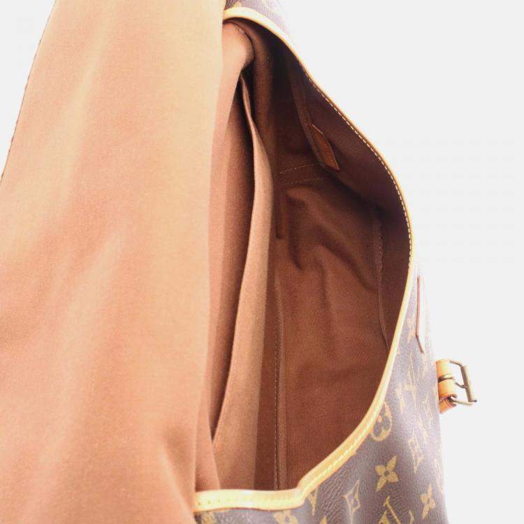 Pre Owned Louis Vuitton Saumur 35 Shoulder Bag M42254 Monogram Canvas Leather Brown Used