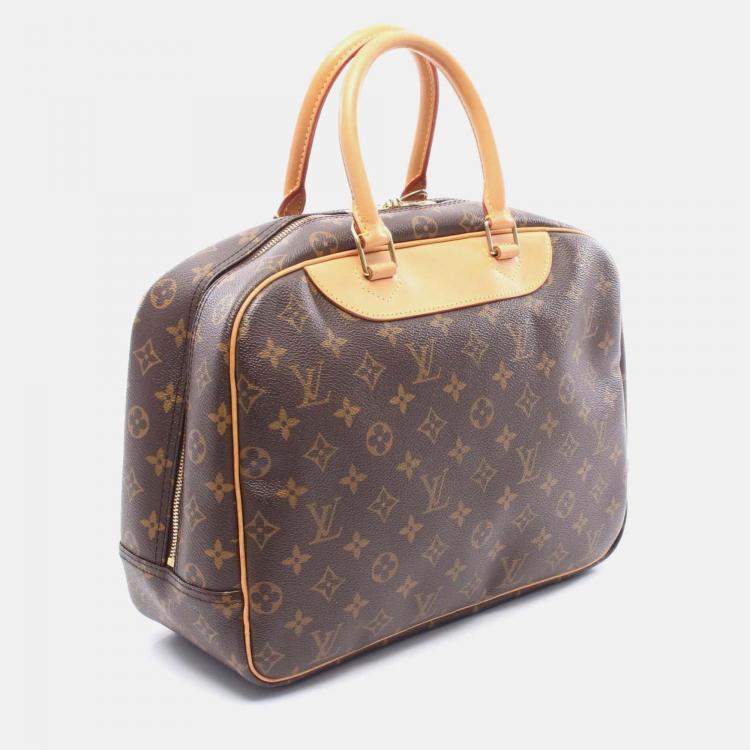 Pre Owned Louis Vuitton Deauville Bowling Vanity Handbag M47270 Monogram Canvas Used Women