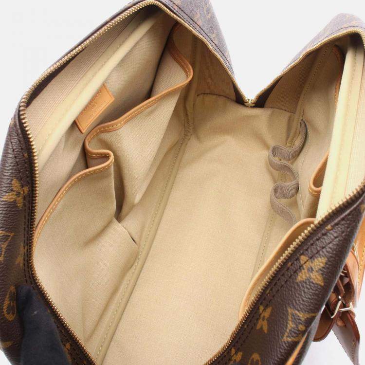 Pre Owned Louis Vuitton Deauville Bowling Vanity Handbag M47270 Monogram Canvas Used Women