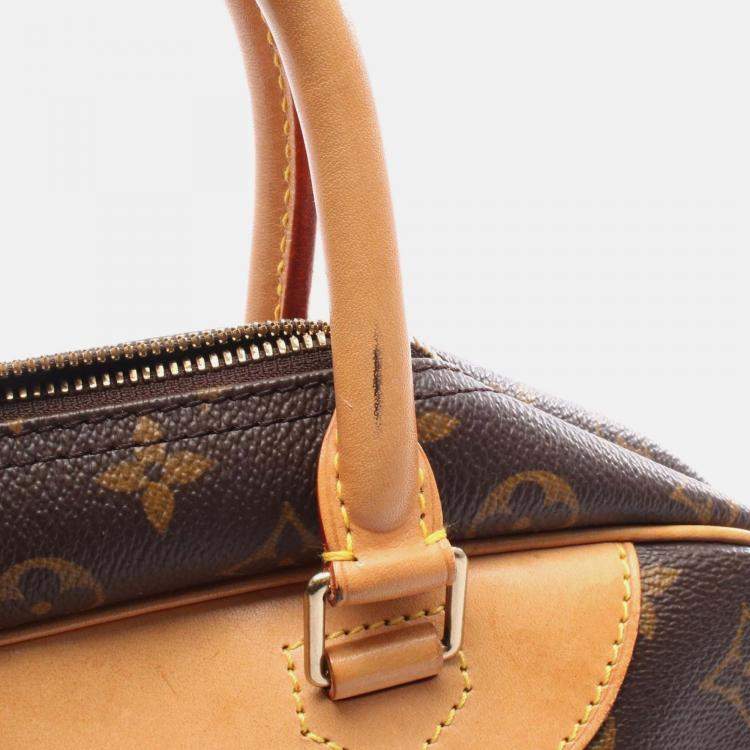 Pre Owned Louis Vuitton Deauville Bowling Vanity Handbag M47270 Monogram Canvas Used Women