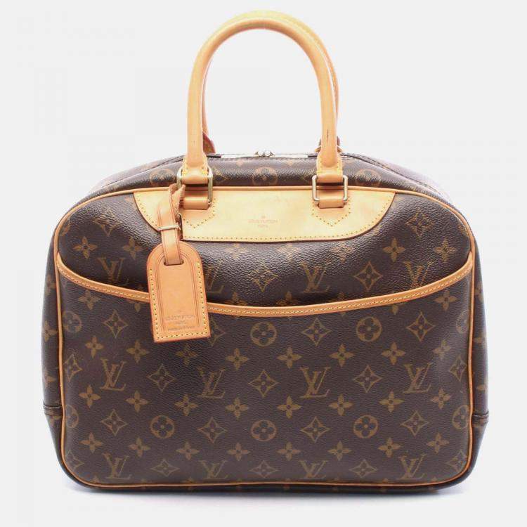 Pre Owned Louis Vuitton Deauville Bowling Vanity Handbag M47270 Monogram Canvas Used Women