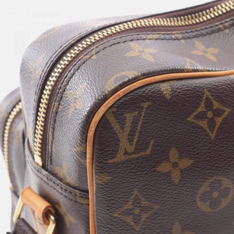 Pre Owned Louis Vuitton Nile Crossbody Shoulder Bag M45244 Monogram Canvas Brown Used Lv
