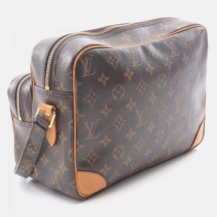 Pre Owned Louis Vuitton Nile Crossbody Shoulder Bag M45244 Monogram Canvas Brown Used Lv
