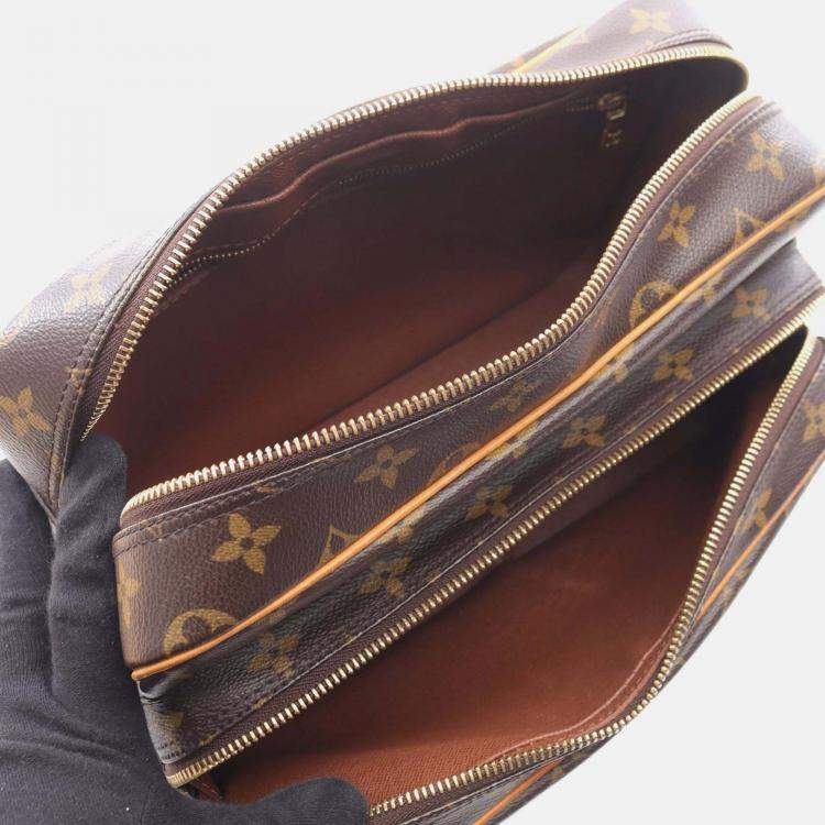 Pre Owned Louis Vuitton Nile Crossbody Shoulder Bag M45244 Monogram Canvas Brown Used Lv