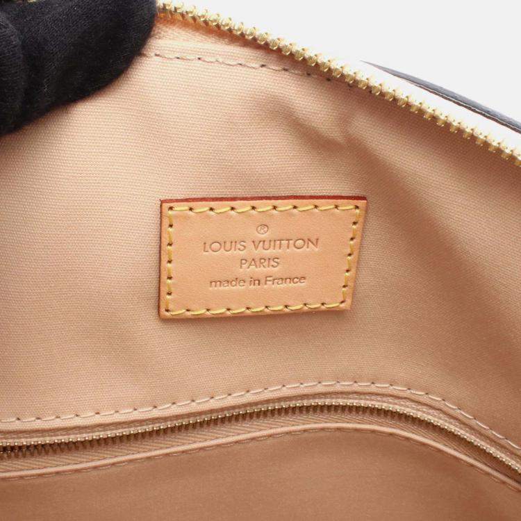 Pre Owned Louis Vuitton Lockit Pm Handbag M90251 Vernis Leather Beige Dune Used Women Lv