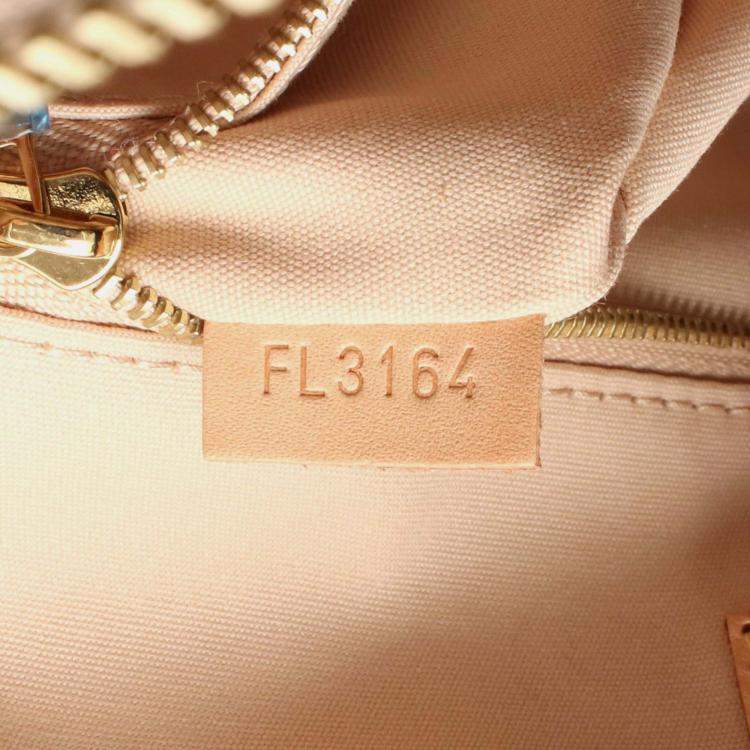 Pre Owned Louis Vuitton Lockit Pm Handbag M90251 Vernis Leather Beige Dune Used Women Lv