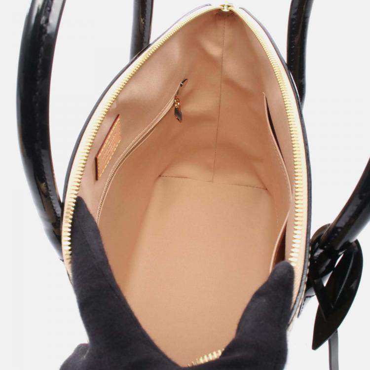 Pre Owned Louis Vuitton Lockit Pm Handbag M90251 Vernis Leather Beige Dune Used Women Lv