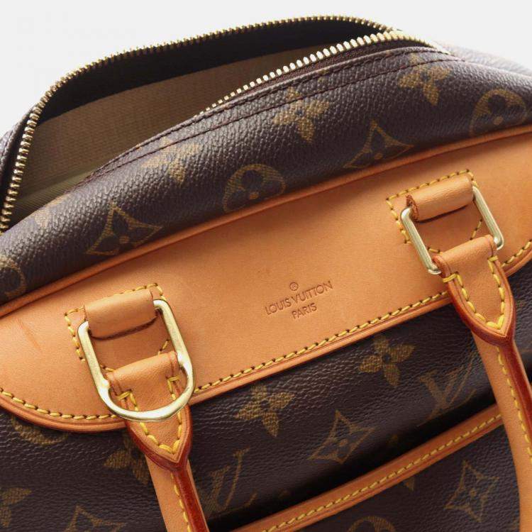 مملوكة مسبقًا Louis Vuitton Deauville Bowling Vanity Handbag M47270 Monogram Canvas Used Women