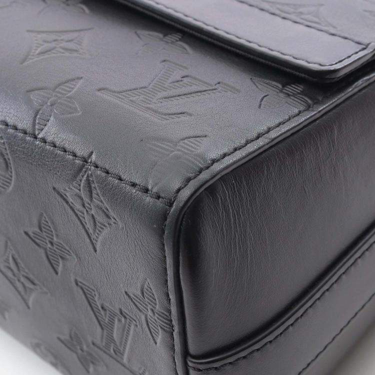 Pre Owned Louis Vuitton Splinter Messenger Shoulder Bag M44729 Monogram Shadow Black Used