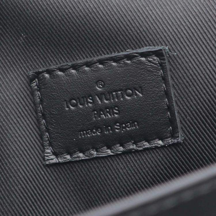 Pre Owned Louis Vuitton Splinter Messenger Shoulder Bag M44729 Monogram Shadow Black Used