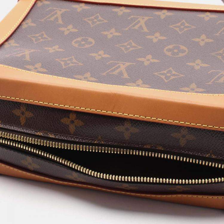 Pre Owned Louis Vuitton Soft Trunk Shoulder Bag M44660 Monogram Canvas Leather Used Mens