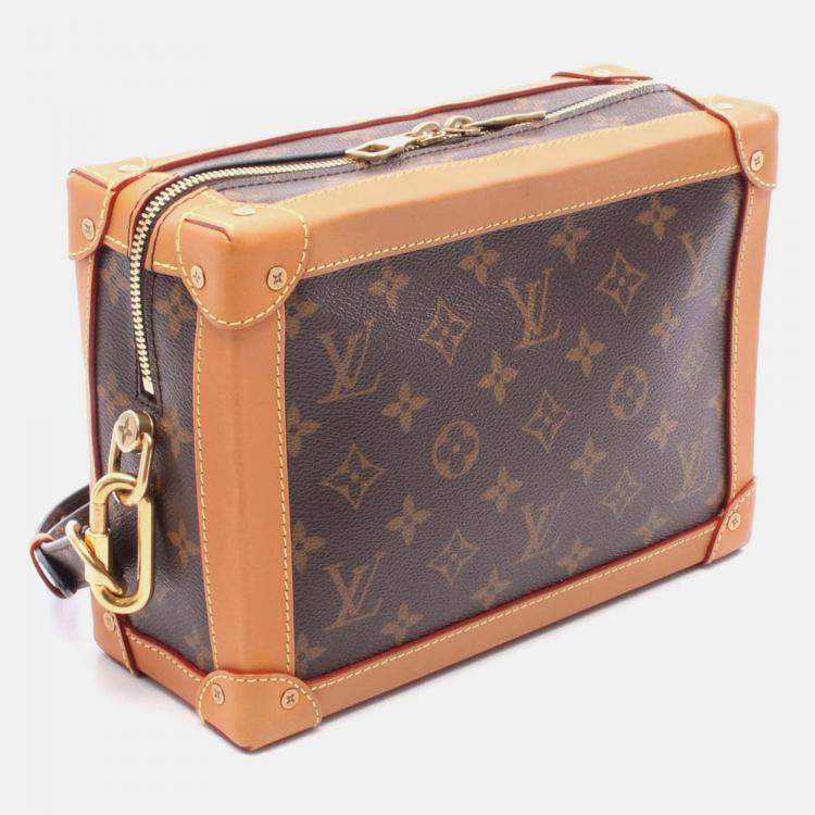 Pre Owned Louis Vuitton Soft Trunk Shoulder Bag M44660 Monogram Canvas Leather Used Mens