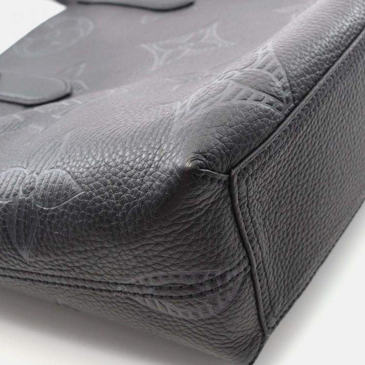 Pre Owned Louis Vuitton Cabas Voyage Nv Tote Bag M57290 Leather Monogram Giant Shadow Bk