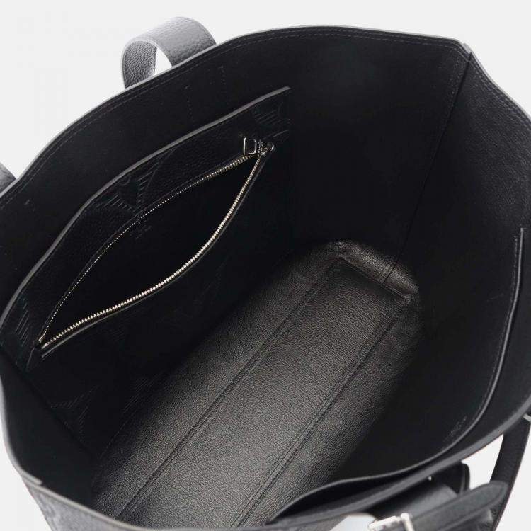 Pre Owned Louis Vuitton Cabas Voyage Nv Tote Bag M57290 Leather Monogram Giant Shadow Bk