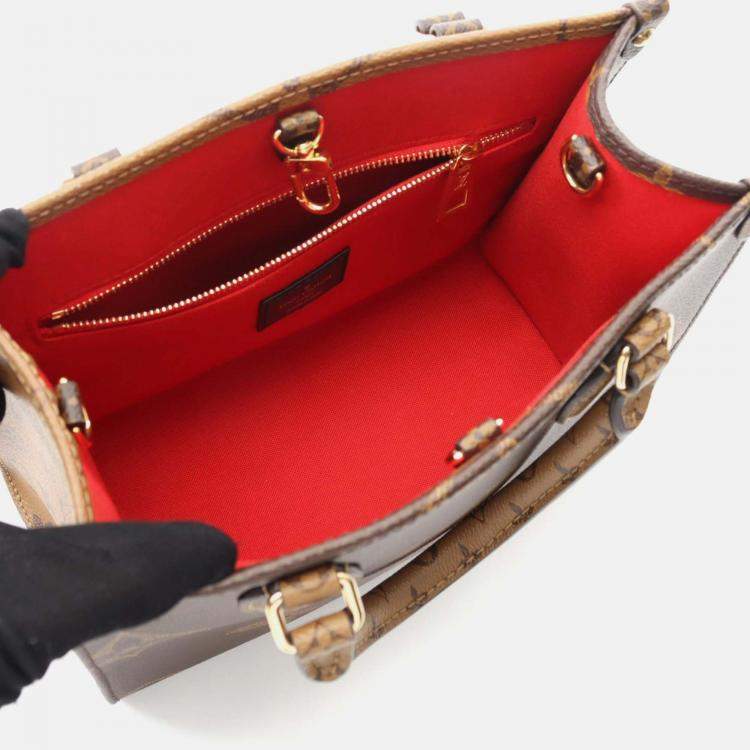 Pre Owned Louis Vuitton Onthego Pm Shoulder Handbag M46373 Monogram Giant Reverse Used Lv