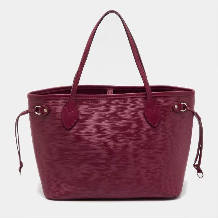 Pre Owned Louis Vuitton Fuchsia Epi Leather Neverfull PM Bag