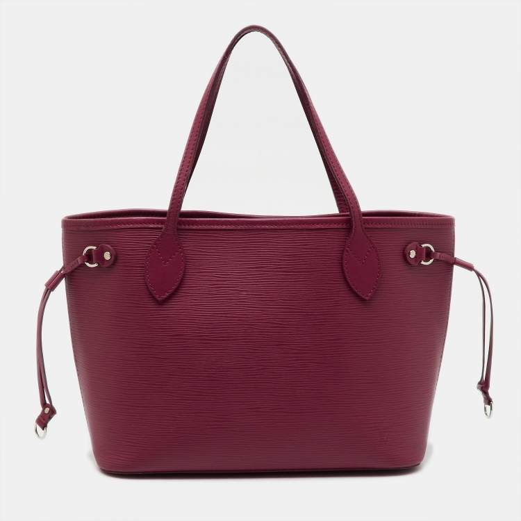 Pre Owned Louis Vuitton Fuchsia Epi Leather Neverfull PM Bag