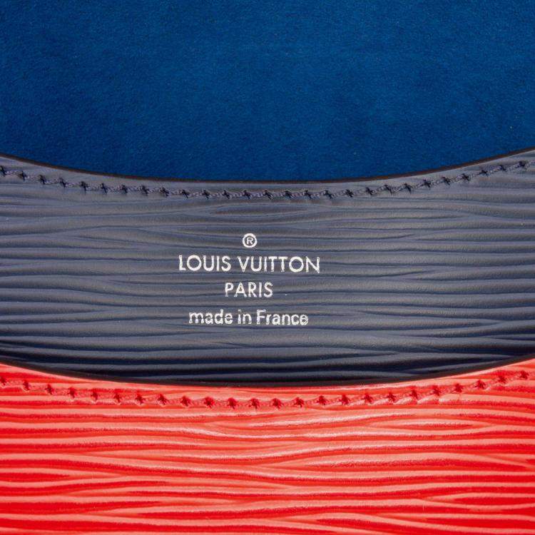 Pre Owned Louis Vuitton Navy Blue Tricolor Epi Neo Monceau