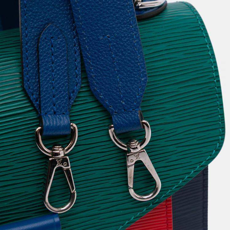 Pre Owned Louis Vuitton Navy Blue Tricolor Epi Neo Monceau