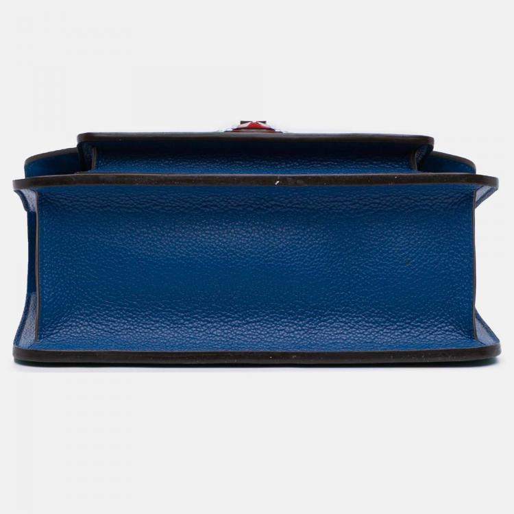 Pre Owned Louis Vuitton Navy Blue Tricolor Epi Neo Monceau