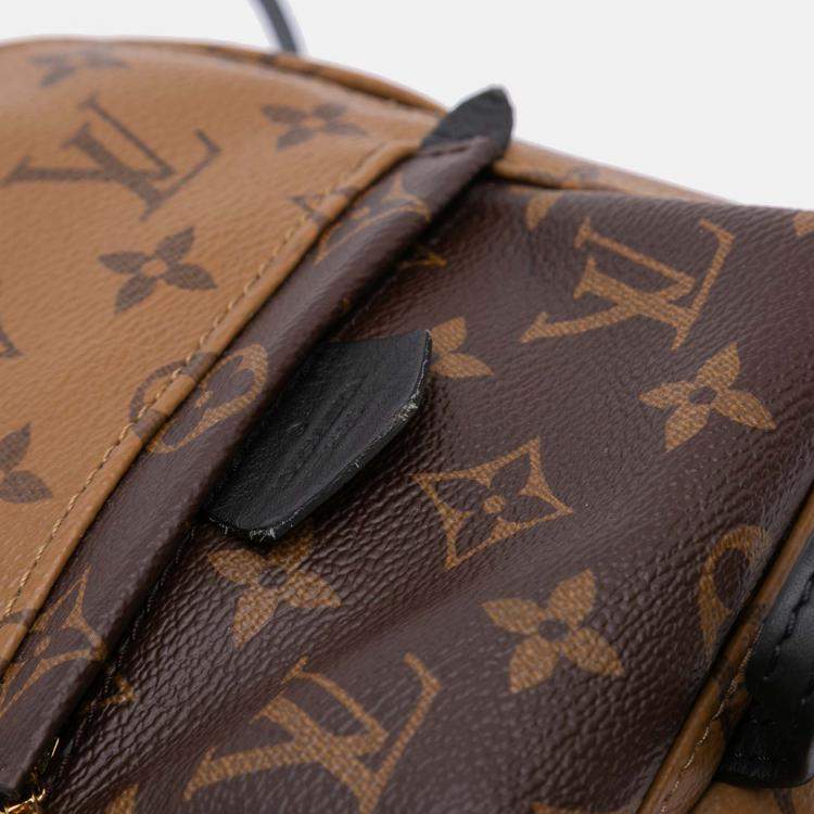 Pre Owned Louis Vuitton Brown Monogram Reverse Mini Palm Springs