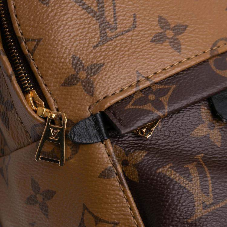 Pre Owned Louis Vuitton Brown Monogram Reverse Mini Palm Springs