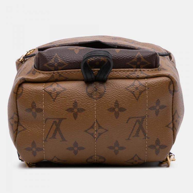 Pre Owned Louis Vuitton Brown Monogram Reverse Mini Palm Springs