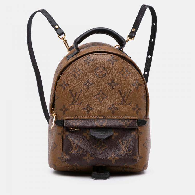 Pre Owned Louis Vuitton Brown Monogram Reverse Mini Palm Springs