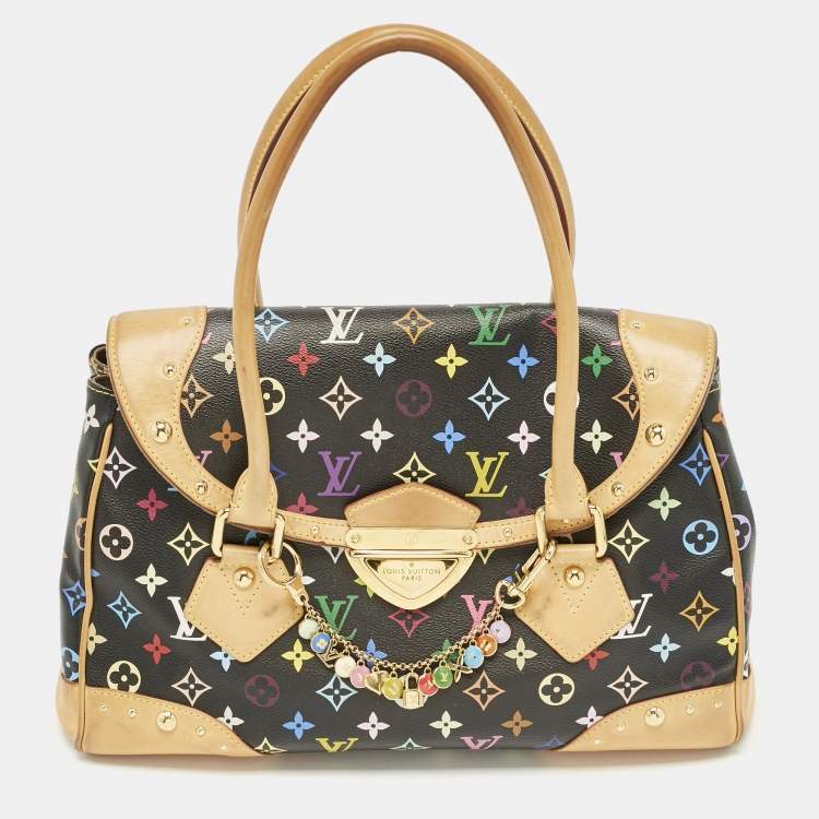 Pre Owned Louis Vuitton Black Multicolor Monogram Canvas Beverly GM Bag