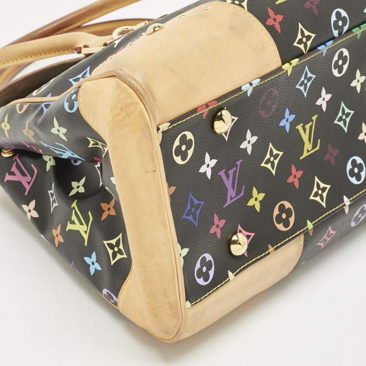 Pre Owned Louis Vuitton Black Multicolor Monogram Canvas Beverly GM Bag
