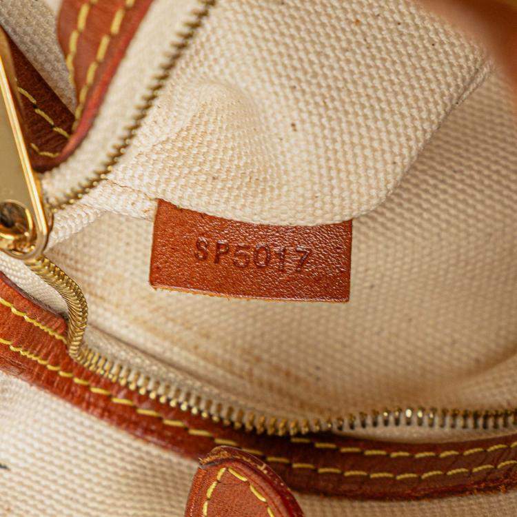 Pre Owned Louis Vuitton Brown Limited Edition Monogram Tisse Rayures PM