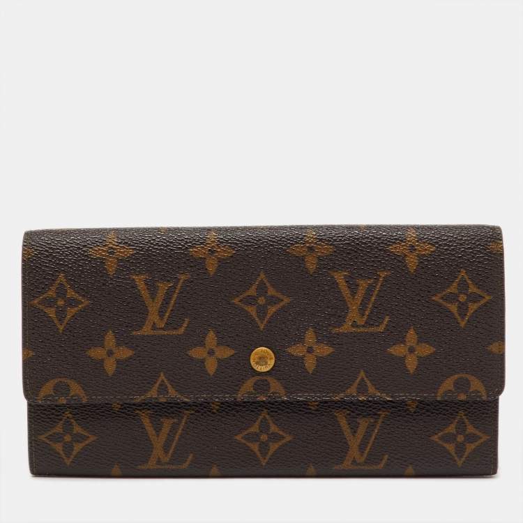 Pre Owned Louis Vuitton Monogram Canvas Sarah Long Wallet