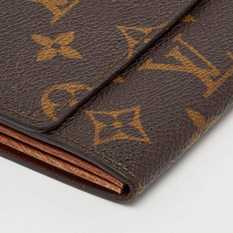 Pre Owned Louis Vuitton Monogram Canvas Sarah Long Wallet