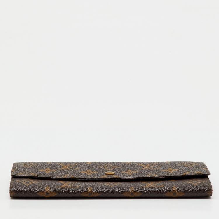 Pre Owned Louis Vuitton Monogram Canvas Sarah Long Wallet