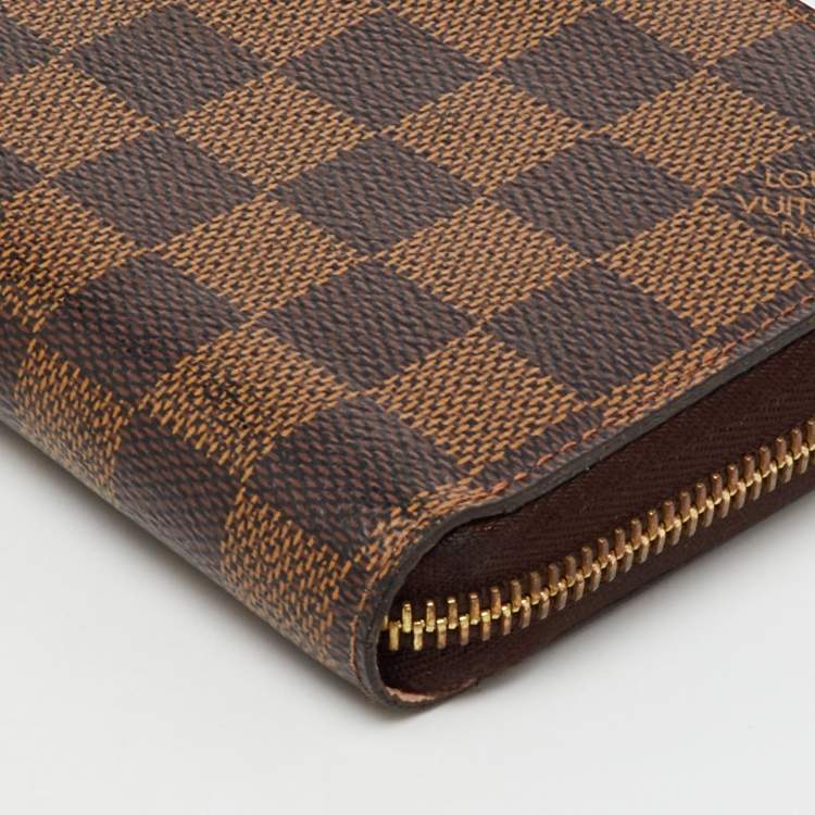 Pre Owned Louis Vuitton Damier Ebene Canvas Zippy Wallet