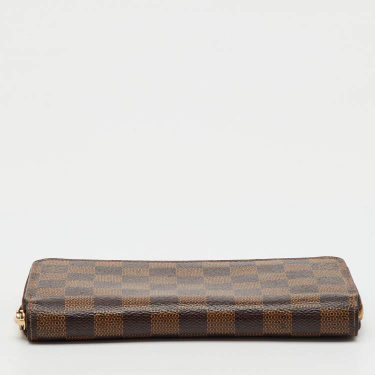 Pre Owned Louis Vuitton Damier Ebene Canvas Zippy Wallet