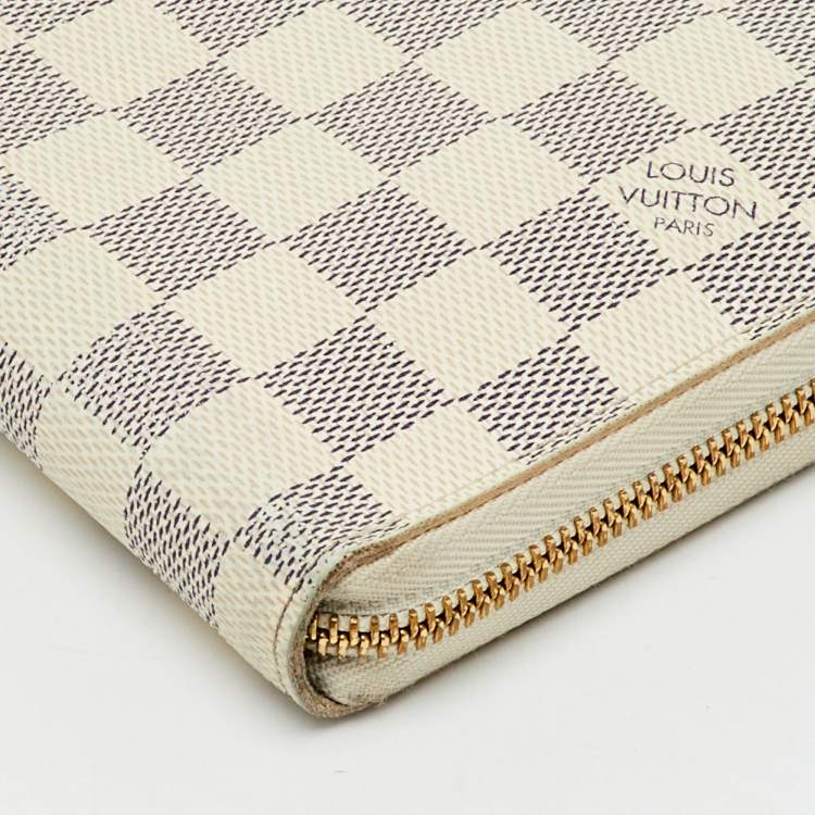 Pre Owned Louis Vuitton Damier Azur Canvas Zippy Organizer Wallet