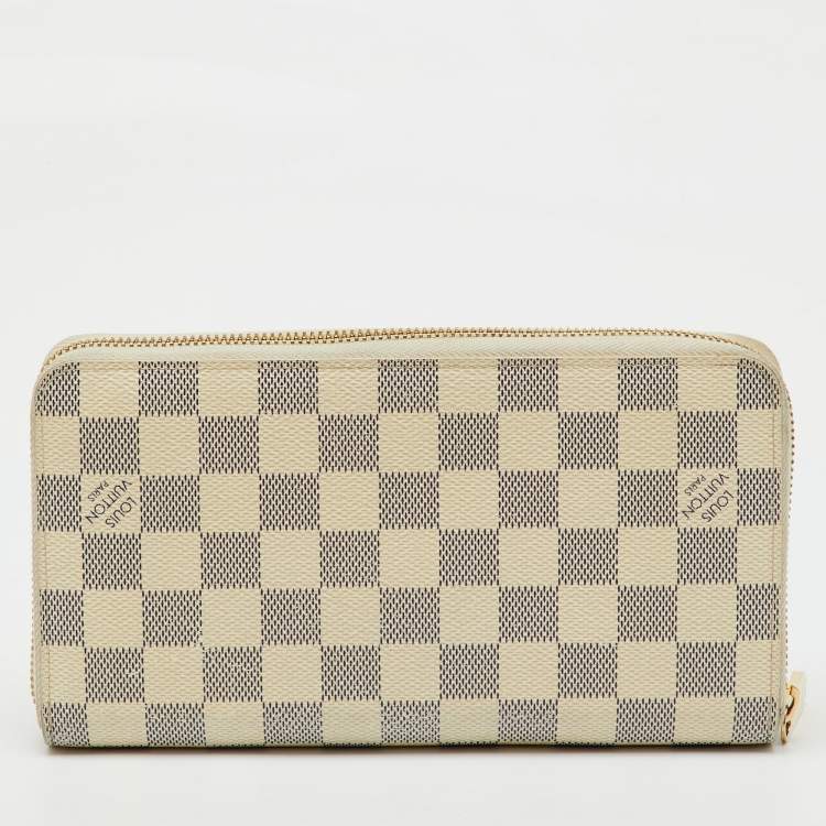 Pre Owned Louis Vuitton Damier Azur Canvas Zippy Organizer Wallet