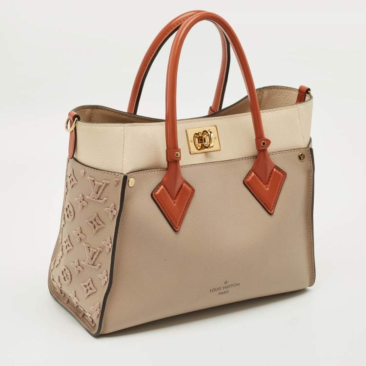 Pre Owned Louis Vuitton Galet Monogram Tufting Leather On My Side MM Bag 
