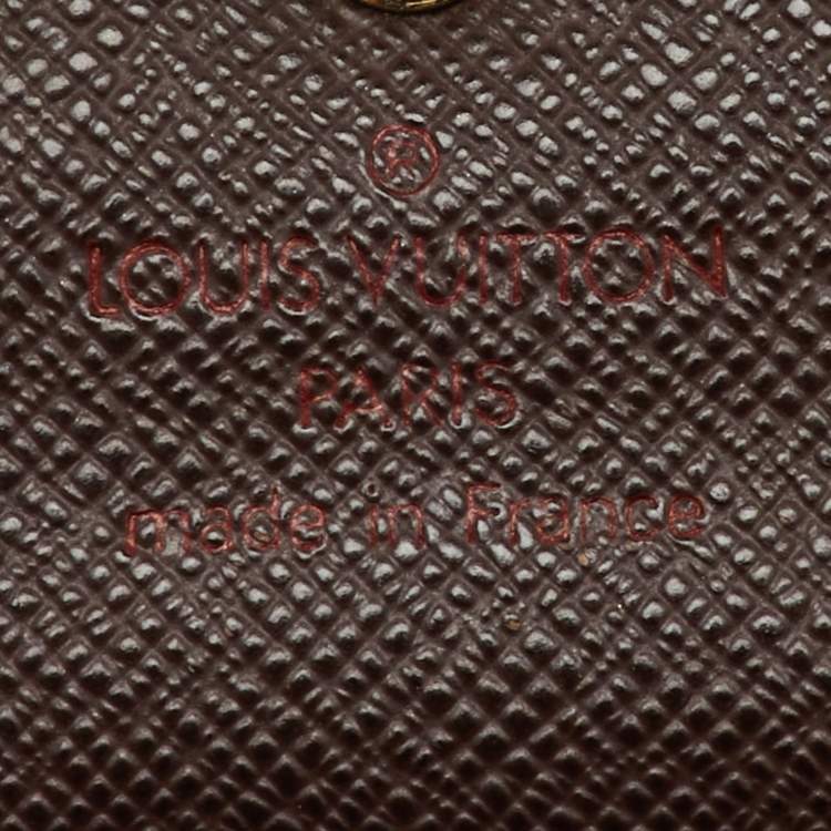 Pre Owned Louis Vuitton Damier Ebene Canvas Sarah Long Wallet